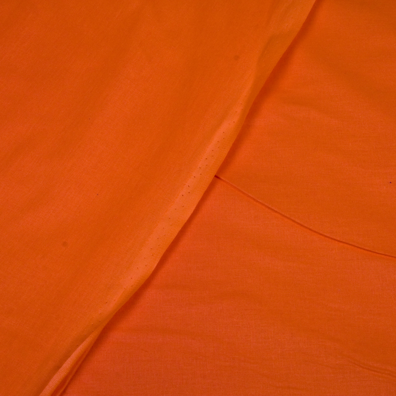 Ткань Поплин 115гр/м2, 100хб, 220см, однотонная, апельсиновый, Люкс TPG0383