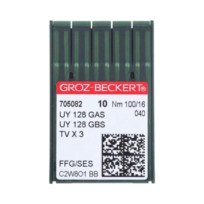 Иглы GROZ-BECKERT UY 128 GAS SES №100 (уп.10шт.) (0)