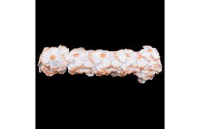 кружево гипюр цв белый/персик (оранжевый) арт 8gb0011 20 мм (уп 9 м) vlt – товары для шитья дома купить в Веллтекс | Махачкала 
