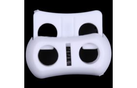 фиксатор пластик 104-х (27011 cc) цв белый для двух шнуров (для шура 5мм) (уп 100,500шт) пп купить по 2.25 - в интернет - магазине Веллтекс | Махачкала 
.