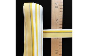 тесьма шир 2,8см цв желтый белый строчка люрекс купить по 24.48 - в интернет - магазине Веллтекс | Махачкала 
.