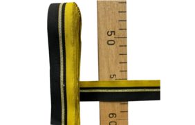 тесьма шир 2,5см цв черный желтый полоска люрекс купить по 24.03 - в интернет - магазине Веллтекс | Махачкала 
.