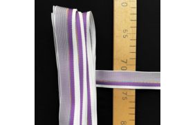 тесьма шир 2,8см цв фиолетовый белый строчка люрекс купить по 24.48 - в интернет - магазине Веллтекс | Махачкала 
.