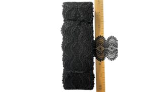 кружево гипюр 100мм цв черный (уп 19,2м) 8591 – товары для шитья дома купить в Веллтекс | Махачкала 
